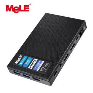 MeLE Quieter 4C 팬리스 슬림 N100 미니 PC 데스크탑 컴퓨터, 소형 게임용 컴퓨터, USB C 타입 듀얼 LAN, 4K 디스플레이, LPDDR4x 윈도우 11, 8GB, 16GB, 128GB,256GB,512GB