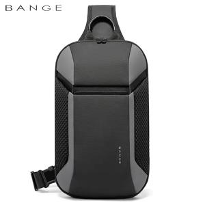 BANGE 다기능 남성용 옥스포드 크로스바디 백, 도난 방지 숄더백, 짧은 여행 메신저, USB 충전 가슴 가방 팩