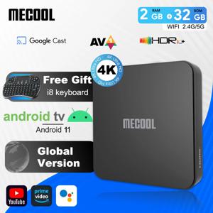 MECOOL HDR 구글 보이스 미디어 플레이어 박스, 안드로이드 11 TV 박스, KM7 SE, 구글 인증, 2G + 32G, S905Y4, BT5.1, 와이파이 2.4G 및 5G AV1