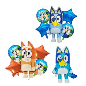 Bluey Family 만화 알루미늄 풍선, 블루 오렌지 풍선 장식 세트, 생일 선물, 파티 용품, 장난감 액세서리, 신제품