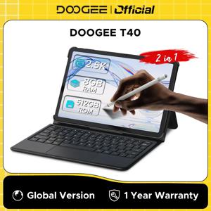 DOOGEE 글로벌 버전 태블릿 노트북, 안드로이드 14, 안드로이드 14, 2 in 1, 11 인치 IPS, 2.5K, 8GB, 512GB, 헬리오 G99, 6nm, 8580mAh, 쿼드 스피커