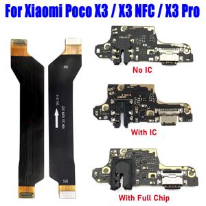 USB 충전기 도크 커넥터 충전 포트 마이크 메인 플렉스 케이블 교체 부품, 샤오미 Poco X3 X3 NFC X3 Pro용, 신제품