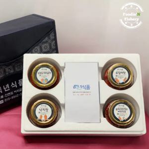 [푸디앤] 20년전통 안면도 백년수산 젓갈선물세트 6호 어리굴젓250g+오징어젓250g+씨앗젓갈250g+낙지젓250g