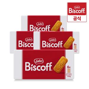 로투스 비스코프 비스킷 750g x 4개 1박스 / 커피과자 수입 과자 대용량 크래커