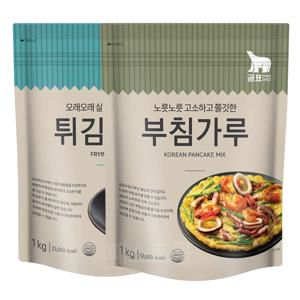 대한제분 곰표 튀김가루 1kg + 곰표 부침가루 1kg 세트