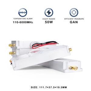 드론 RF 모듈 전력 증폭기, UAV FPV Lora GaN 트랜지스터, 순환기 보호 SMA 커넥터, 50W