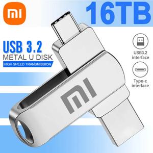 샤오미 컴퓨터용 고속 플래시 디스크, USB 3.2 메모리, C타입, 2-in-1, 8TB, 16TB, OTG 펜드라이브, 128GB, 2TB