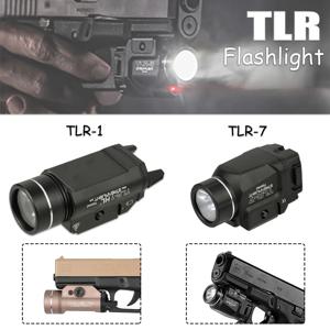 전술 TLR-1 TLR-7 무기 총 손전등, 금속 1000 루멘 TLR7 LED 스트로브 라이트, 20mm 글록 17 에어소프트 라이플 TLR1 스카우트 토치