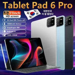 2024 글로벌 버전 미 패드 6 프로 태블릿, 안드로이드 13, 10000mAh, 10GB + 256GB, 11 인치, 듀얼 SIM 10 코어 GPS 블루투스 5G 네트워크 태블릿 PC