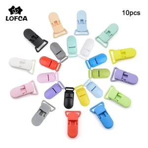 LOFCA 10pcs 아기 젖꼭지 클립 15/20mm 젖꼭지 플라스틱 걸쇠 유아 젖꼭지 멀티 컬러 클램프 DIY 아기 장난감 쥬얼리 만들기