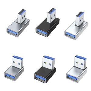 노트북 PC용 USB 충전기 변환기, 90 도 왼쪽 위 아래 각도 USB 3.0 A 수-암 익스텐션 커넥터 어댑터