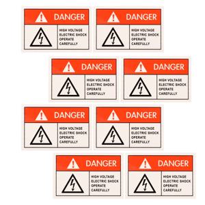 전기 충격 방지 라벨 보안 신호, 경고 충격, 고압 안전 전압, 주의 합성 종이, 8 개