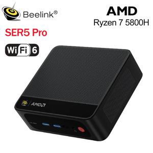 Beelink AMD Ryzen7 5800H SER5 프로 미니 PC, DDR4 16GB RAM 500GB SSD SER5 Max 5800H WiFi6 4K HD 데스크탑 컴퓨터, C타입 SER5 5560U