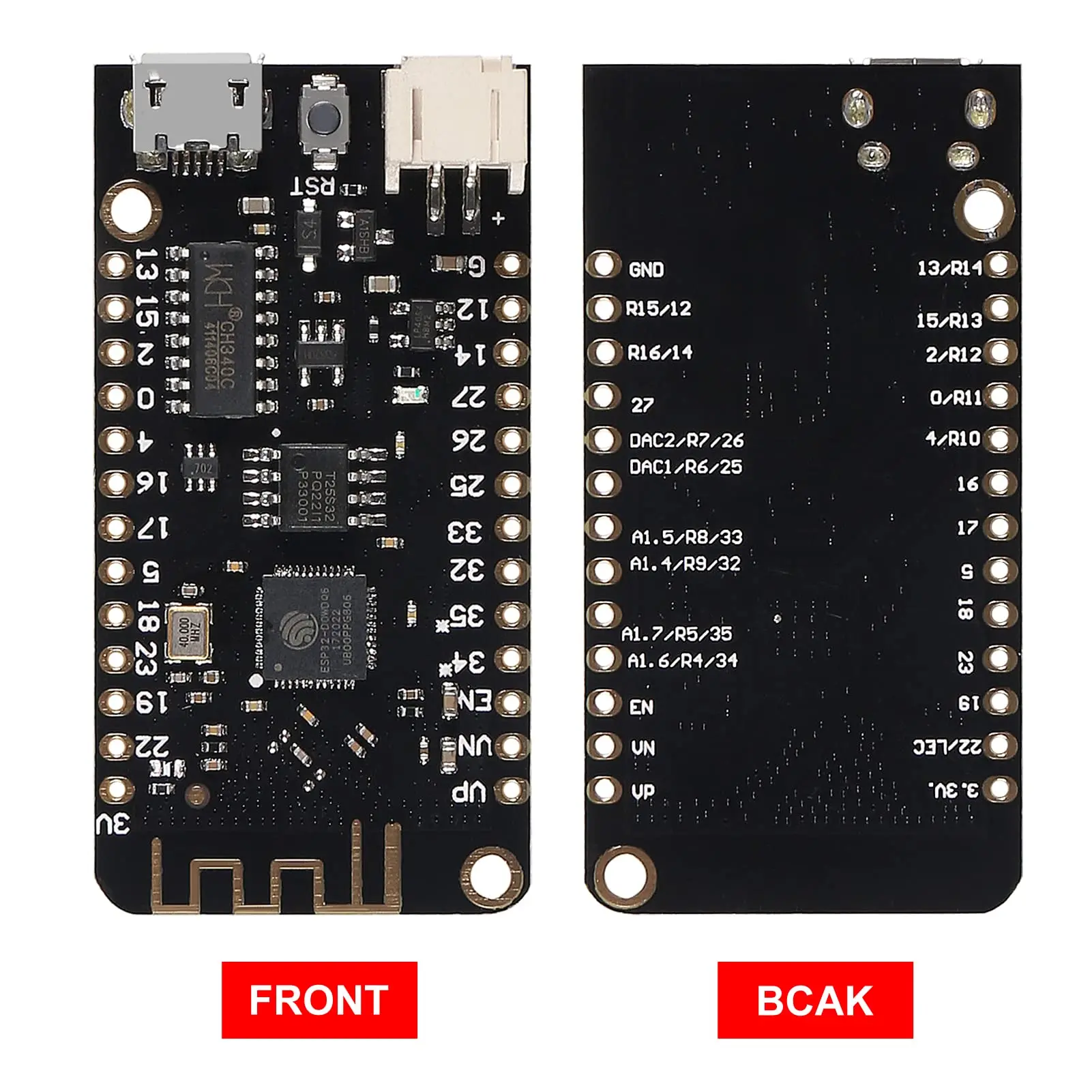 와이파이 블루투스 개발 보드 안테나, ESP32 라이트, V1.0.0, ESP32 ESP-32, REV1, CH340G, 마이크로파이썬, 아두이노용 C타입 USB, 4MB