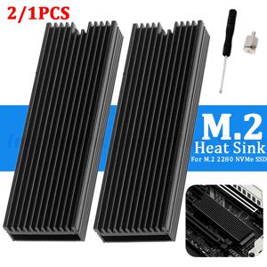 알루미늄 방열판 방열 방열판, M.2 SSD NVMe 방열판, M2 2280 SSD 하드 디스크, M.2 2280 SSD용 열 패드 포함, 2 PC, 1PC