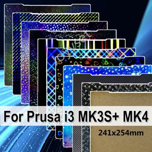 용수철 강판, Prusa i3 MK3 MK3S + MK4 빌드 플레이트, Pei peo pet pei h1h 빌드 플레이트, 3D 프린터 부품, 가열 베드, 241x254mm