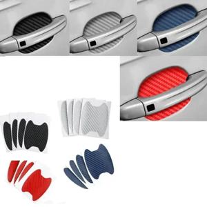 4PCS 탄소 섬유 자동차 도어 핸들 스티커 보호 필름 손목 받침대 스티커 그릇 모양 자동차 액세서리