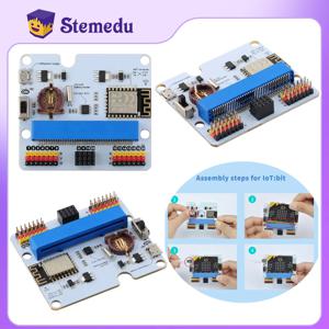 IOT:bit 인터넷 와이파이 익스텐션 보드, 마이크로: bit ESP8266 와이파이 버저 RTC 모듈 지지대, Makecode, MicroPython, 자바 스크립트