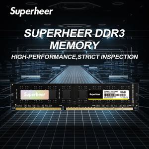 SuperHEER DDR3 데스크탑 240 핀, PC 메모리 RAM, 8GB, 4GB, 1600Mhz, 8GB, 1600Mhz, 4g