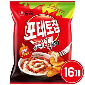 농심 포테토칩 엽떡오리지널맛 50g 16개