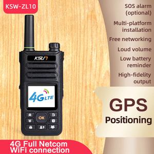 KSUN ZL10 젤로 워키토키, 핸디 장거리 4G GPS 와이파이 블루투스 모바일 햄 라디오, 양방향 라디오 워키토키, 100km