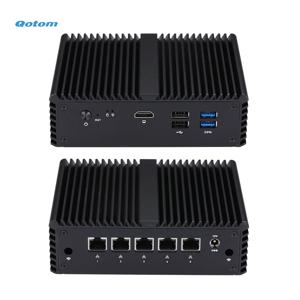 인텔 2.5G LAN Qotom 미니 PC, 쿼드 코어, N4000 듀얼 코어, pfsense 라우터 방화벽, 5x, J4125