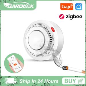 GARDLOOK-Zigbee 연기 누출 감지기, 스마트 설치, Tuya 금연 공간 또는 주방용