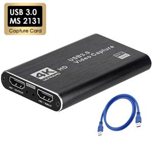 4K USB 3.0 비디오 캡처 카드, HDMI 호환 1080P 60Hz HD 비디오 레코더 그래버, PS4 OBS 게임 녹화 라이브 스트리밍용