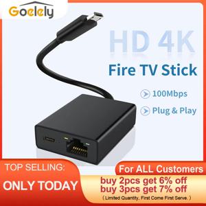 Goelely 외부 네트워크 카드, 마이크로 포트 4K Fire TV 스틱, LED 표시기 플러그 앤 플레이, 스마트 TV용 이더넷 어댑터, RJ45, 100Mbps