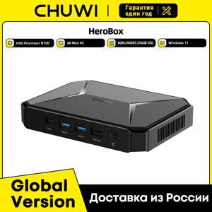 CHUWI Herobox 게이밍 미니 PC, 인텔 N100 UHD 그래픽, 12 세대 윈도우 11, 8GB RAM, 256G SSD, 와이파이 6, 블루투스 5.2 VAG