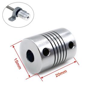 스텝퍼 모터 CNC 3D 프린터용 알루미늄 플렉시블 커플링 조 샤프트 커플러, D15L20, 4mm, 5mm, 6mm, 6.35mm, 7mm, 8mm