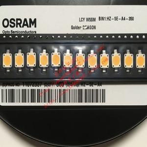 OSRAM 자동차 방향 지시등 LED 램프 비즈, 고출력 7060 플랫 헤드, 골든 옐로우 라이트, LCYW5SM, 3W, 50 개