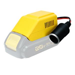 디월트 20V 배터리용 어댑터, 20V-12V 스텝 다운 컨버터, 담배 라이터 인터페이스 파워 휠 어댑터, 배터리 없음