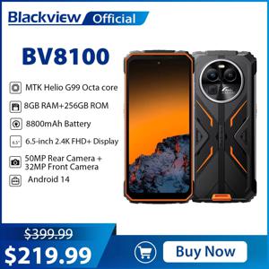 Blackview BV8100 견고한 스마트폰, Helio G99, 6.5 인치, 2.4K FHD + 120Hz, 24(8 + 16)GB RAM, 256GB 휴대폰, 50MP, 8800mAh, 45W, 안드로이드 14