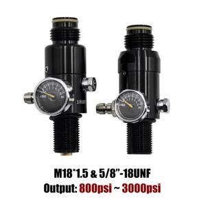 HPA 실린더 에어탱크 레귤레이터 밸브 출력, M18 * 1.5 또는 5/8-18UNF, 다이빙 등산, 800psi ~ 3000psi 스레드, 4500psi