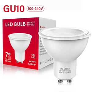 GU10 LED 전구, 7 와트 트랙 전구, 6500K 콜드 화이트, 630 루멘 LED 전구 교체, MR16 모양, 오목한 트랙 조명용