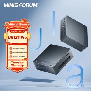 MINISFORUM UH125 프로 미니 PC, 인텔 코어 울트라 5 미니 데스크탑 컴퓨터, DDR5 5600MHz, 최대 4TB OCulink 게이밍 미니 PC, 윈도우 11