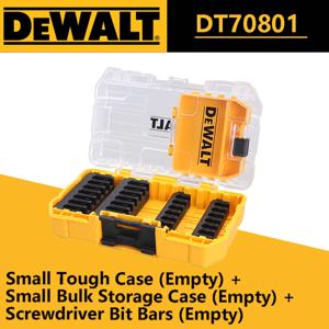 DEWALT 오리지널 터프 케이스 보관 케이스, 투명 뚜껑, 탈착식 트레이 스태킹, 보관 나사 비트, 액세서리 거치대, DT70801