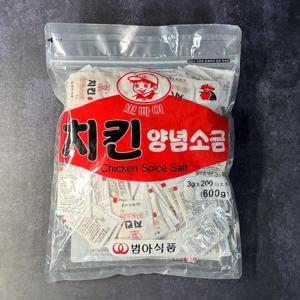 범아 뽀빠이 치킨 양념소금 600g(3g X 200개) 개별, 낱개포장 일회용 소포장