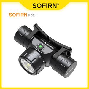 Sofirn HS21 헤드램프 EDC 18650 USB C 충전식 손전등 SFT40 LED 강력한 헤드라이트, IP65 적외선 유도 토치, 2000lm