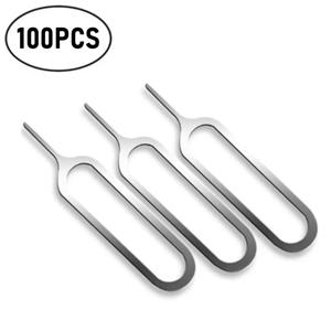 100PCS 유니버설 휴대 전화 Sim 카드 이젝터 도구 스마트 폰 Sim 카드 트레이 핀 바늘 키 도구 아이폰 삼성 Xiaomi