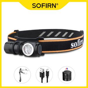 Sofirn HS10 USB C 충전식 미니 16340 헤드램프, 1100lm LH351D 90CRI 앵글 손전등, TIR 광학 자석 테일, 2 그룹