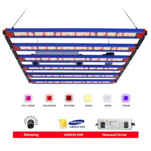 UV IR LED 재배 조명 바, 수경 재배 램프, 식물 재배 텐트 온실 채소 꽃, 240W, 320W, LM301H EVO V5