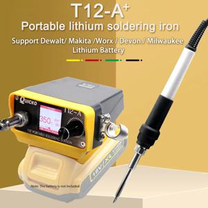 T12-A 플러스 무선 납땜 스테이션 납땜 다리미, Dewalt, Makita, Milwaukee, Devon 배터리용, 최대 20V 리튬 이온 배터리, DIY 키트용