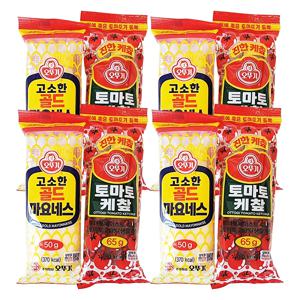 오뚜기 마요네즈 50g 4개 + 케찹 65g 4개