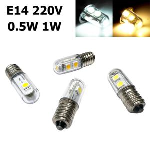 T15 E14 LED 냉동고 전구, 0.5W, 1W 냉장고 표시등, AC 220V, 따뜻하고 차가운 흰색 미니 전구, 가정용 전자 레인지