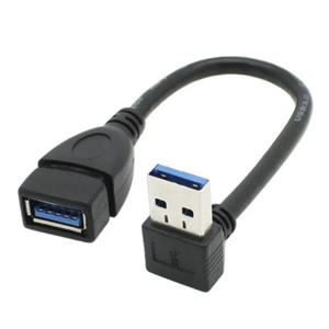 USB 3.0 오른쪽/왼쪽/위/아래 각도 90도 연장 케이블 남성-여성 어댑터 코드 USB 케이블 연장 코드