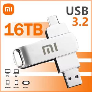 샤오미 플래시 드라이브 USB 3.2 초고속 금속 전송 U 디스크 펜 드라이브, 8TB 방수 C 타입 디스크, SSD USB 드라이브 디스크, 16TB