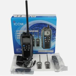 IC-M25 휴대용 해양 라디오 VHF 휴대용 LCD 경량 방수, 5W