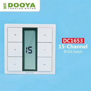 Dooya 벽 스위치, 15 채널 이미터 리모컨, Dooya RF433 커튼 모터 KT320E DT52E DT360,DT KT82TN TV용, DC1653 RF433